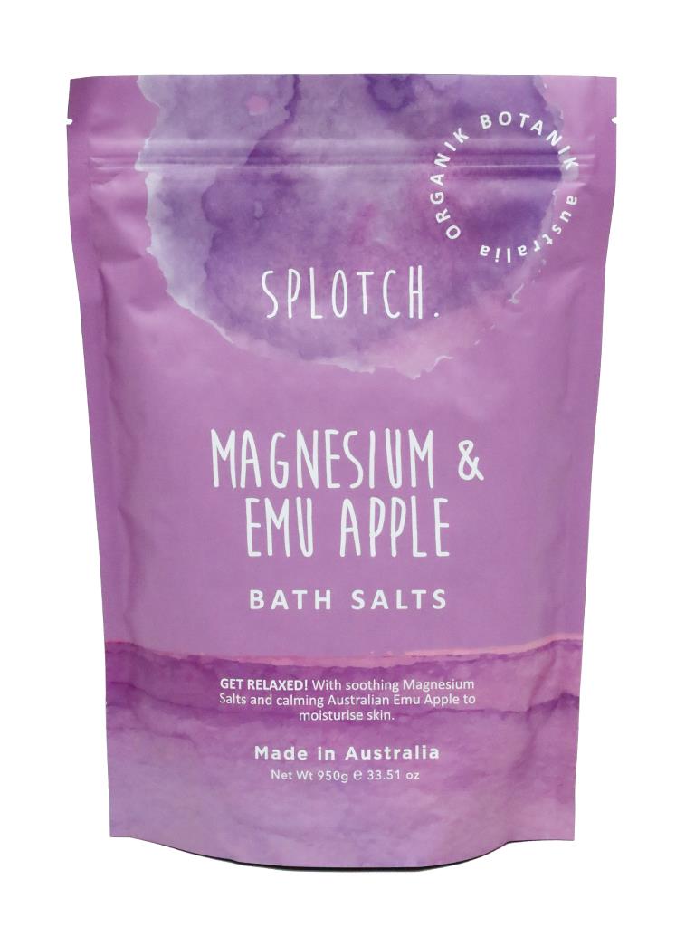 Organic Botanik Splotch Magnesium Emu Apple Bath Salts Emu Apple 950grams