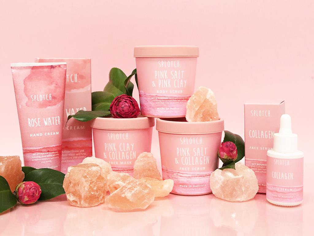 Organik Botanik Splotch Body Scrub Tub with Pink Salt & Pink Clay