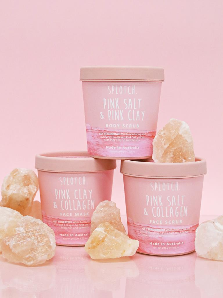 Organik Botanik Splotch Face Scrub Tub With Pink Salt & Collagen