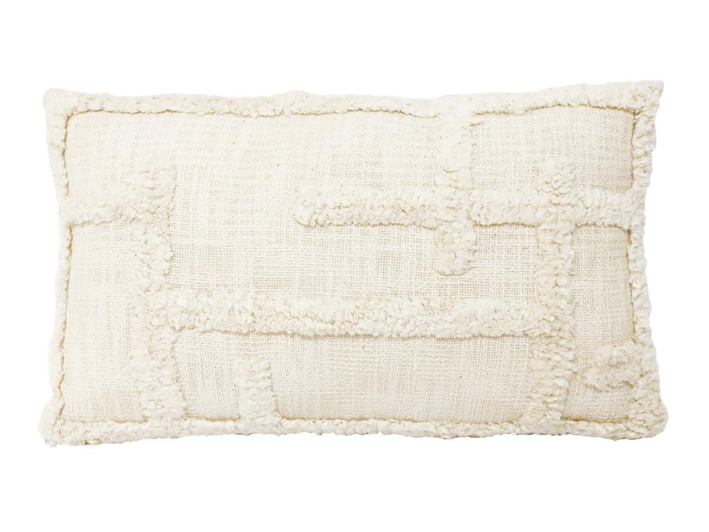 Caliente Embroidered White Cushion 35X55CM