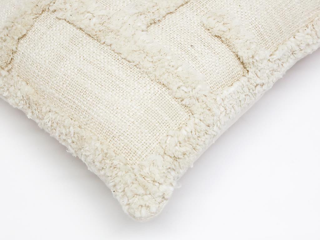 Caliente Embroidered White Cushion 35X55CM