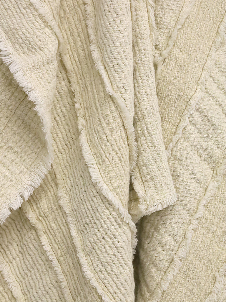 Luxurious Coogee cotton throw blanket white