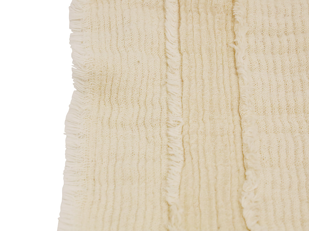 Luxurious Coogee cotton throw blanket white
