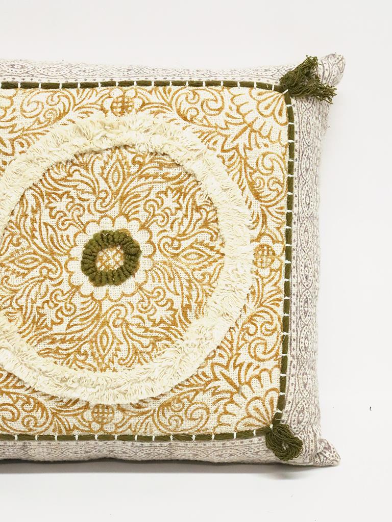 Mandala embroidered cushion multi colour 45X45CM