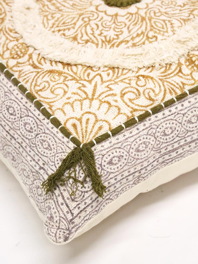 Mandala embroidered cushion multi colour 45X45CM