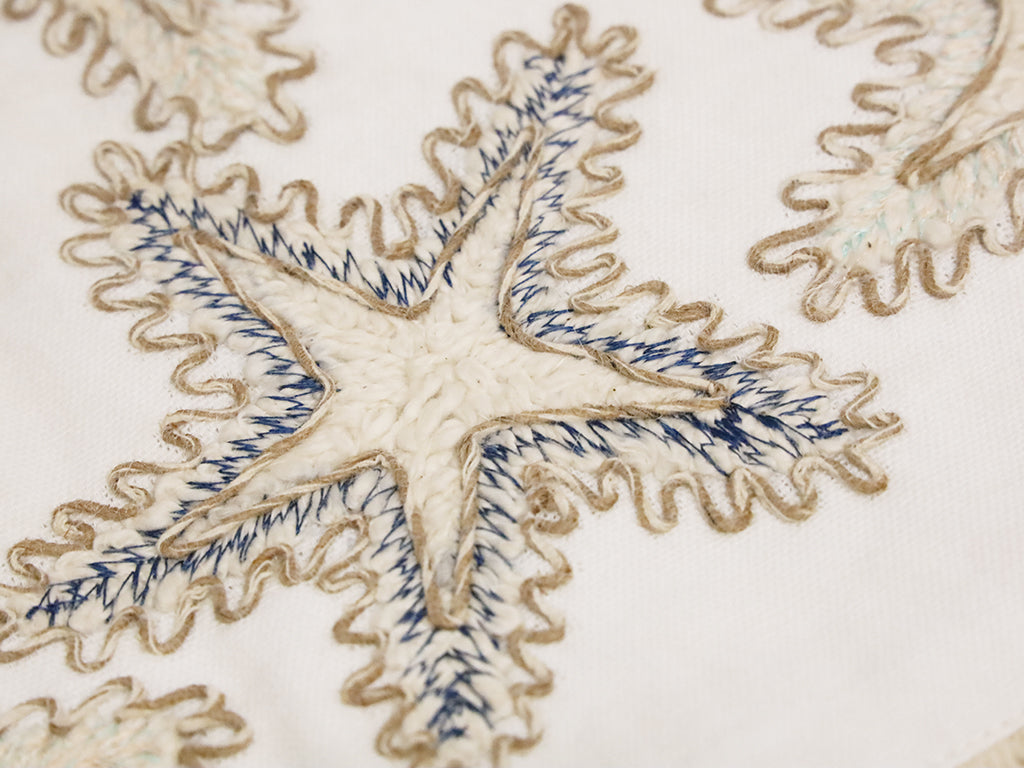 Coralie Linen Starfish Embroidered Table Runner 220X35CM