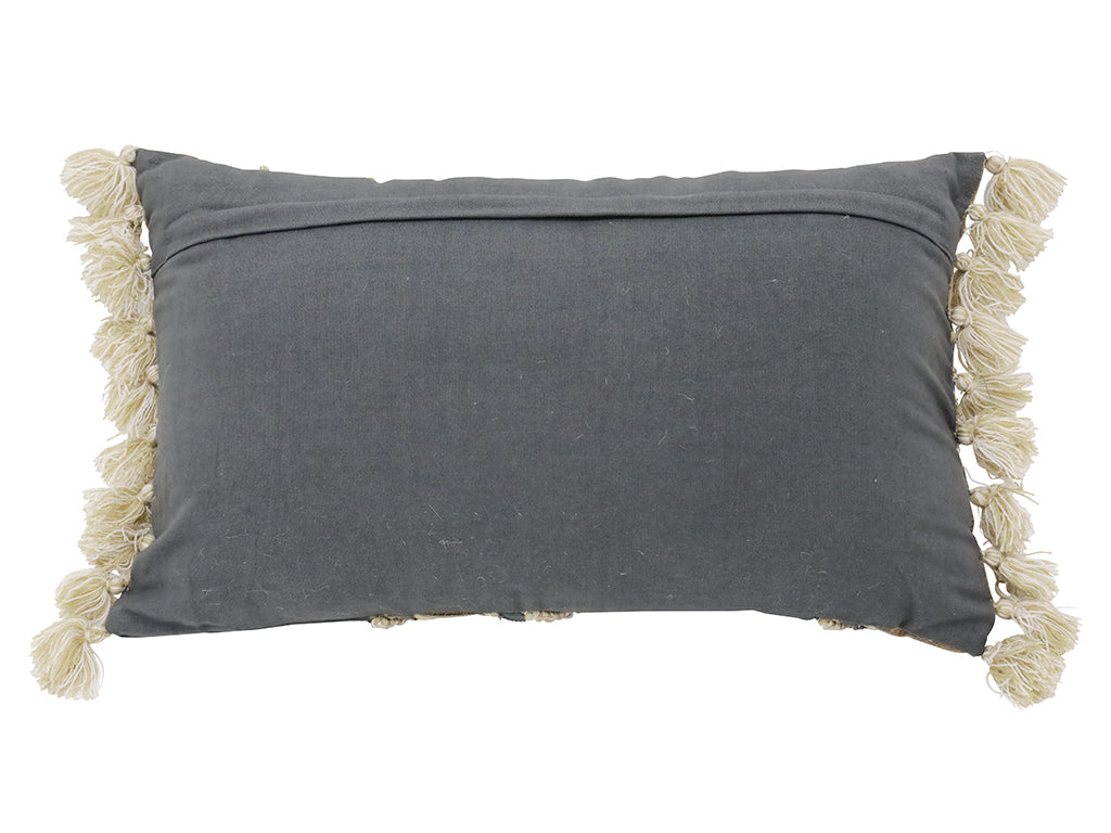 Zazu Velvet Stone Wash Cushion Black & Toffee 30X50CM