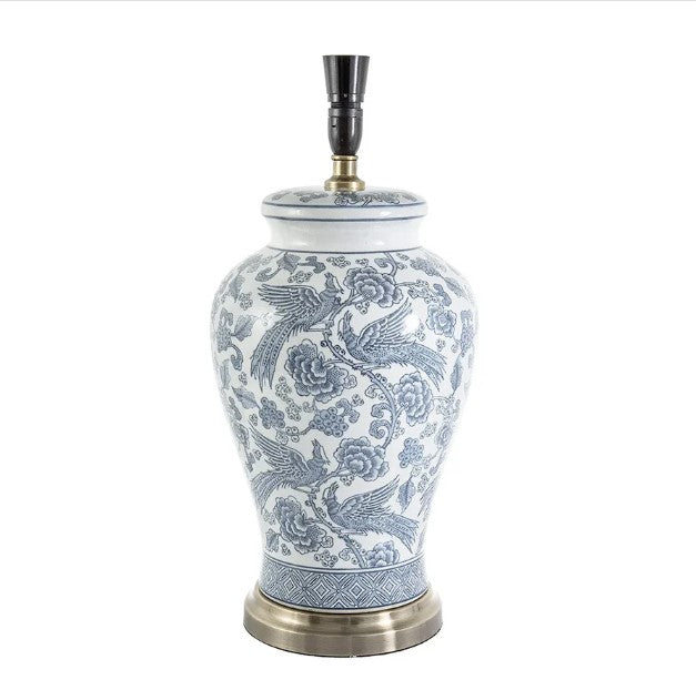 Aviary Ceramic Table Lamp Base Blue Only