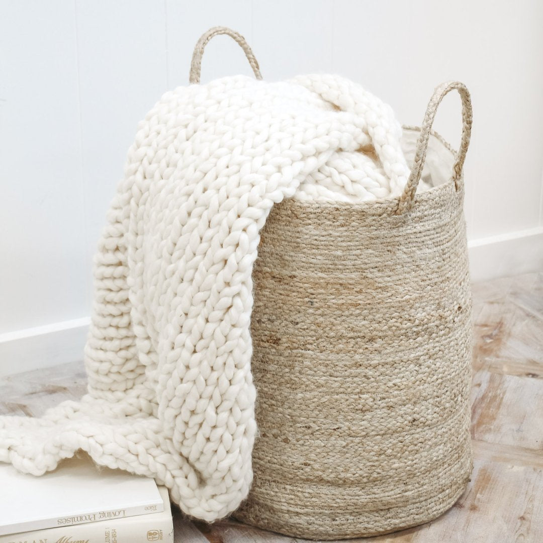Natural Jute Basket Set of 2