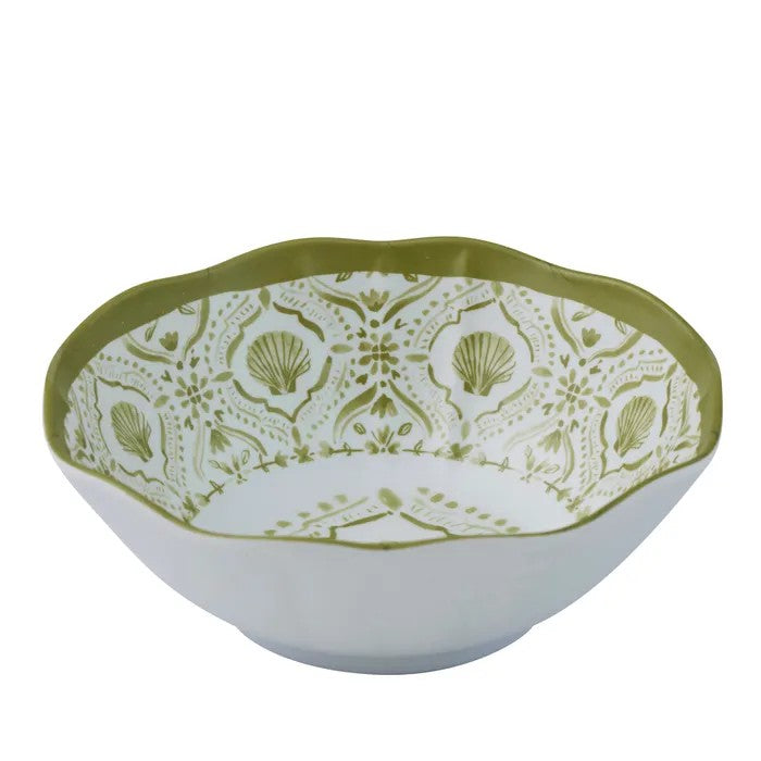 Set of 4 Costiera Melamine Bowls 19x6.5cm Olive