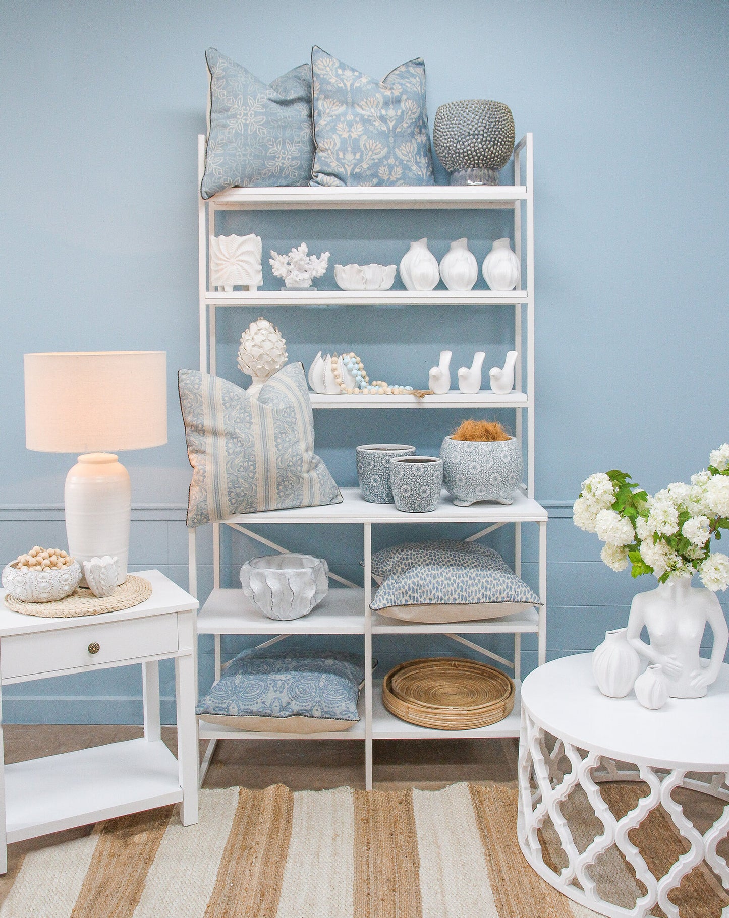 Farmhouse Damask Cushion 50x50cm