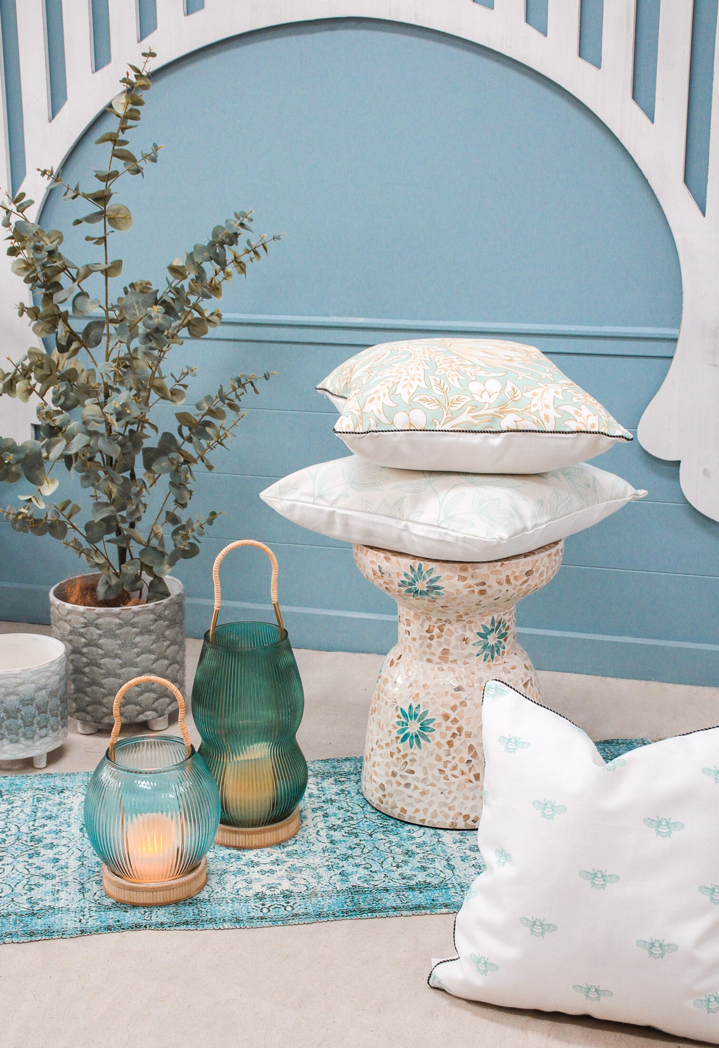 Summer Mist Floral Cushion 50x50cm