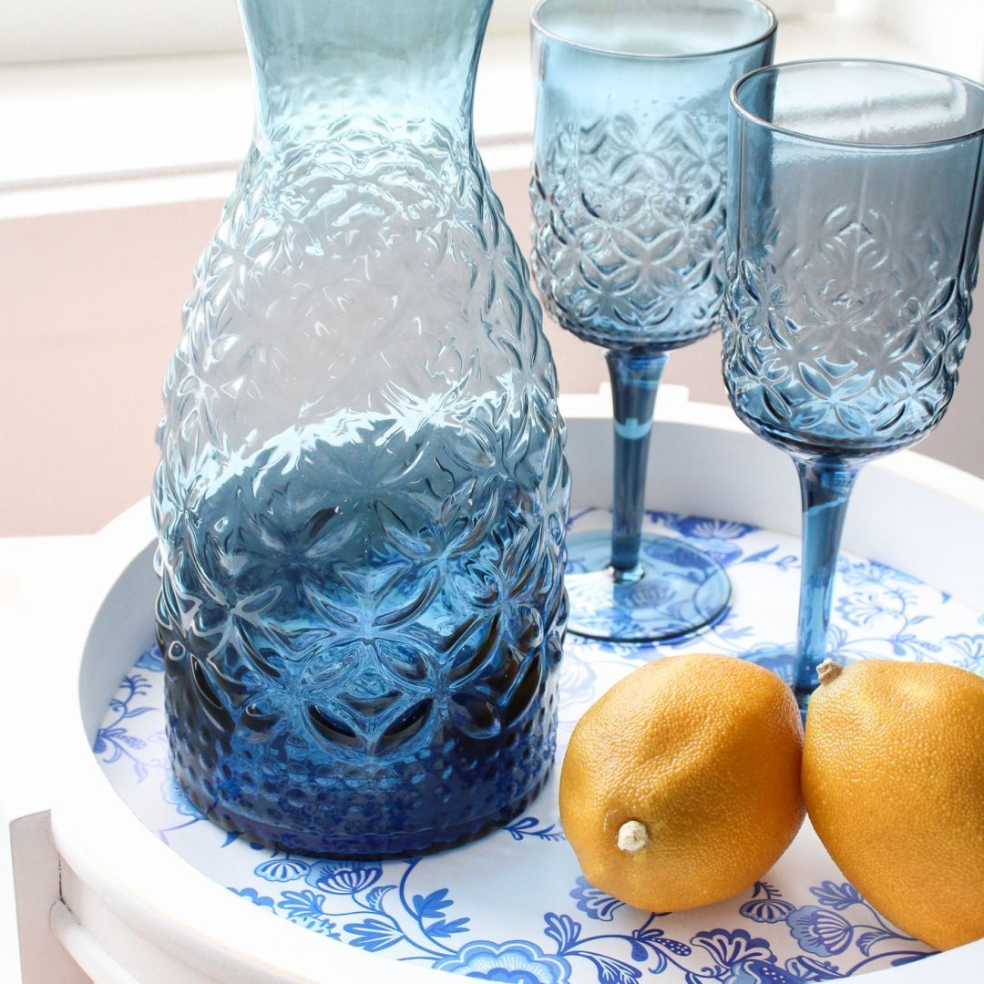 Smoke Blue Decanter Jug