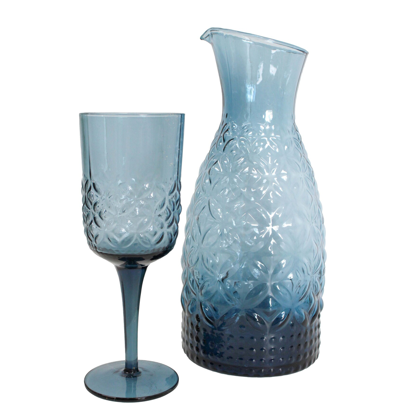 Smoke Blue Decanter Jug