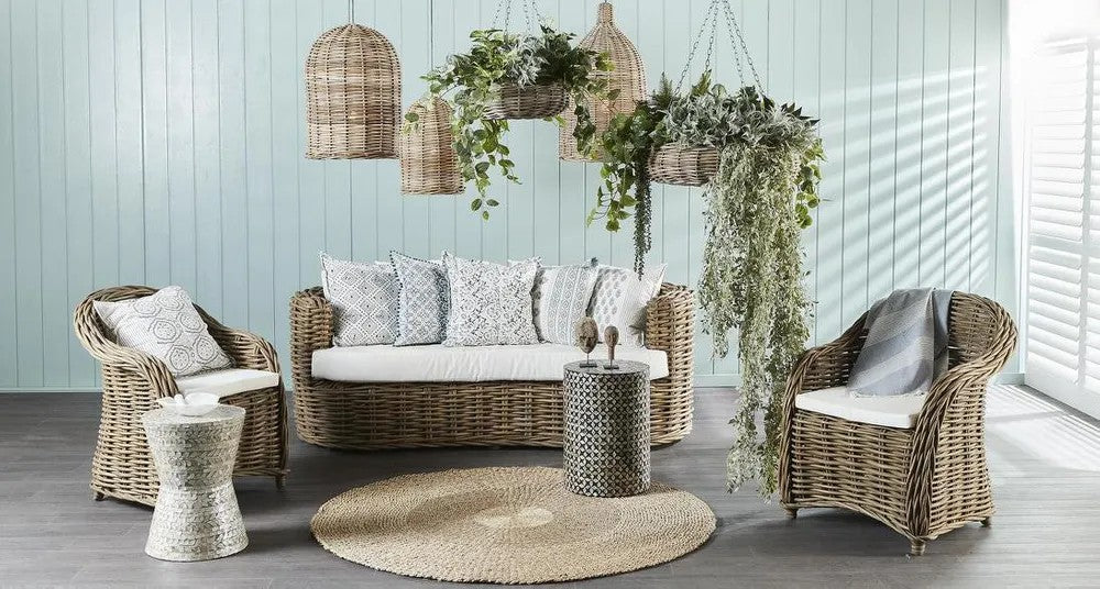 Elda Rattan Hanging Basket Large Natural