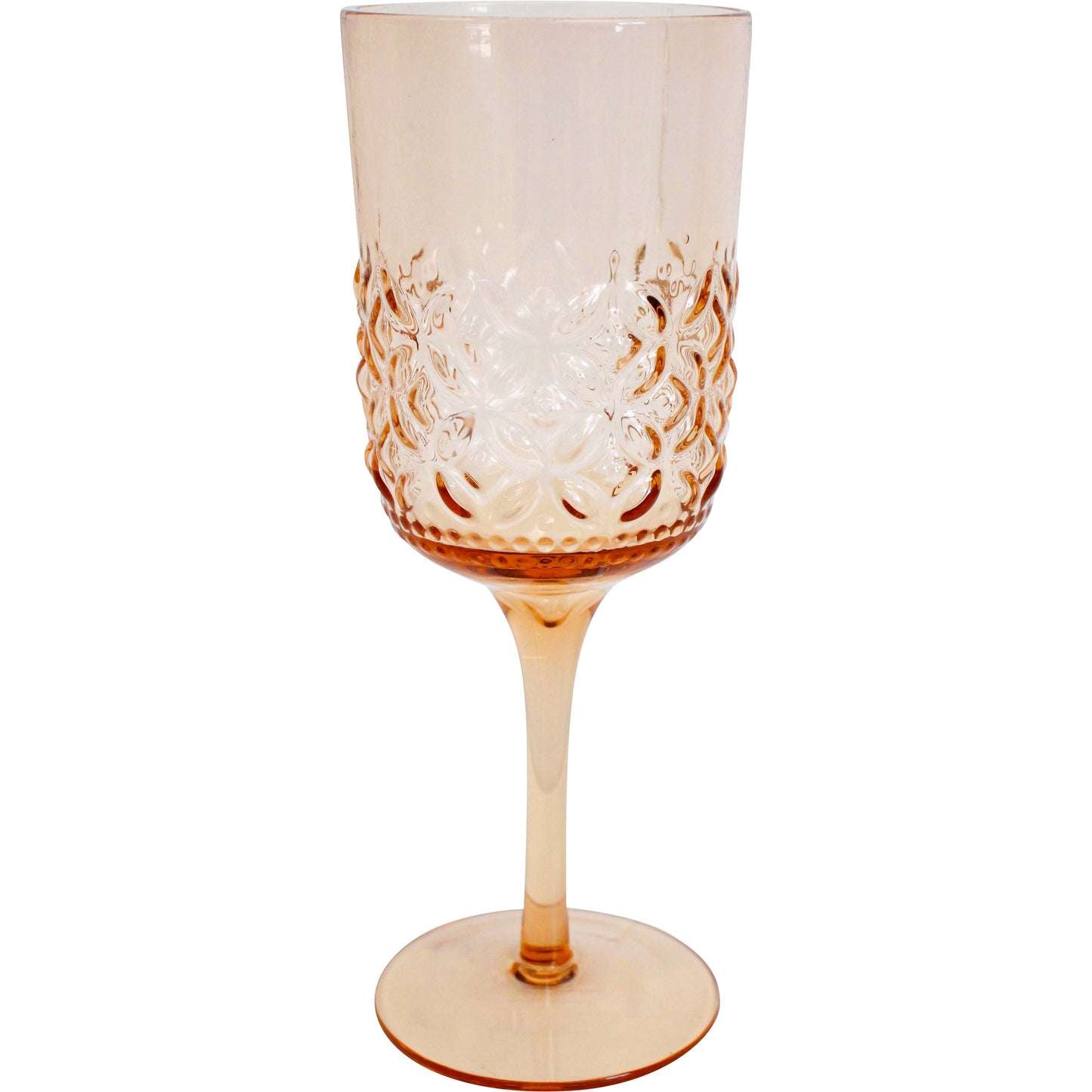 Peach Vintage set of 4 Stemware