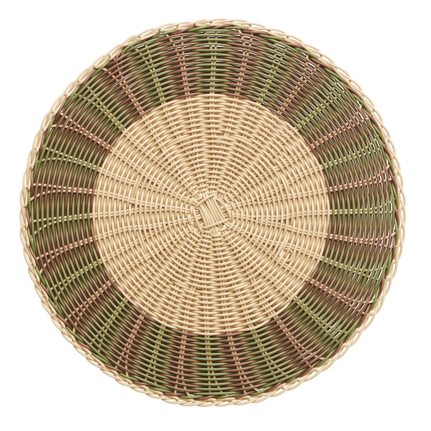 S/4 Umbria Woven Table Placemat Natural & Olive