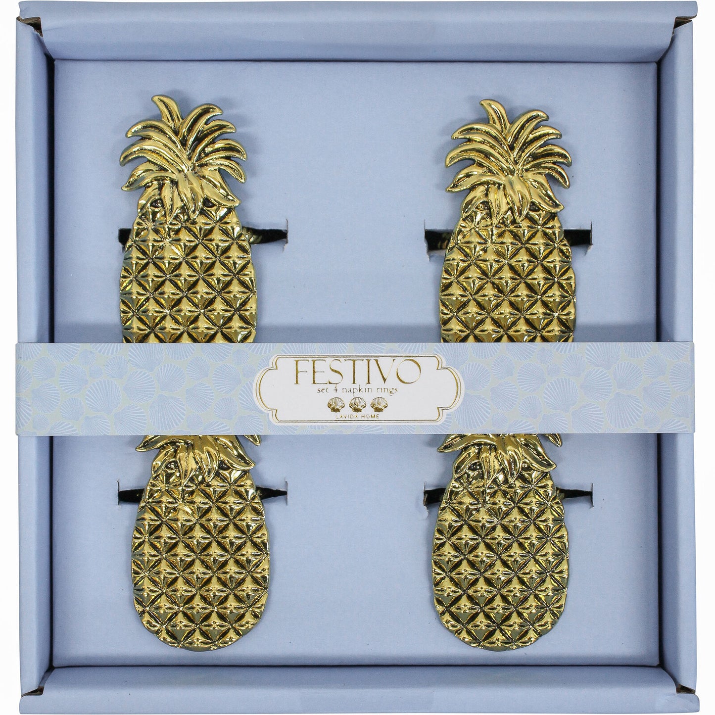 4pc Metal Pineapple Napkin rings Dining/gatherings/occassions