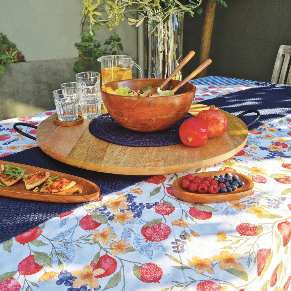 J.Elliot Pomegranate White Tablecloth 150x250cm