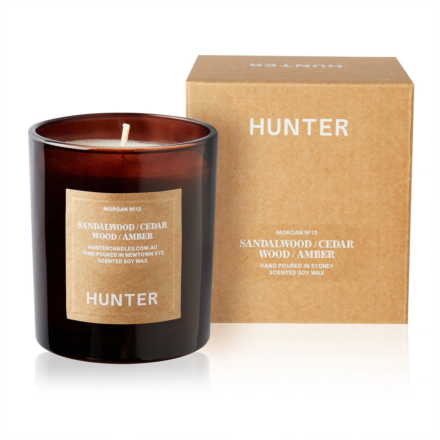 Hunter Candles Scented Candle MORGAN Sandalwood + Cedar Wood + Amber