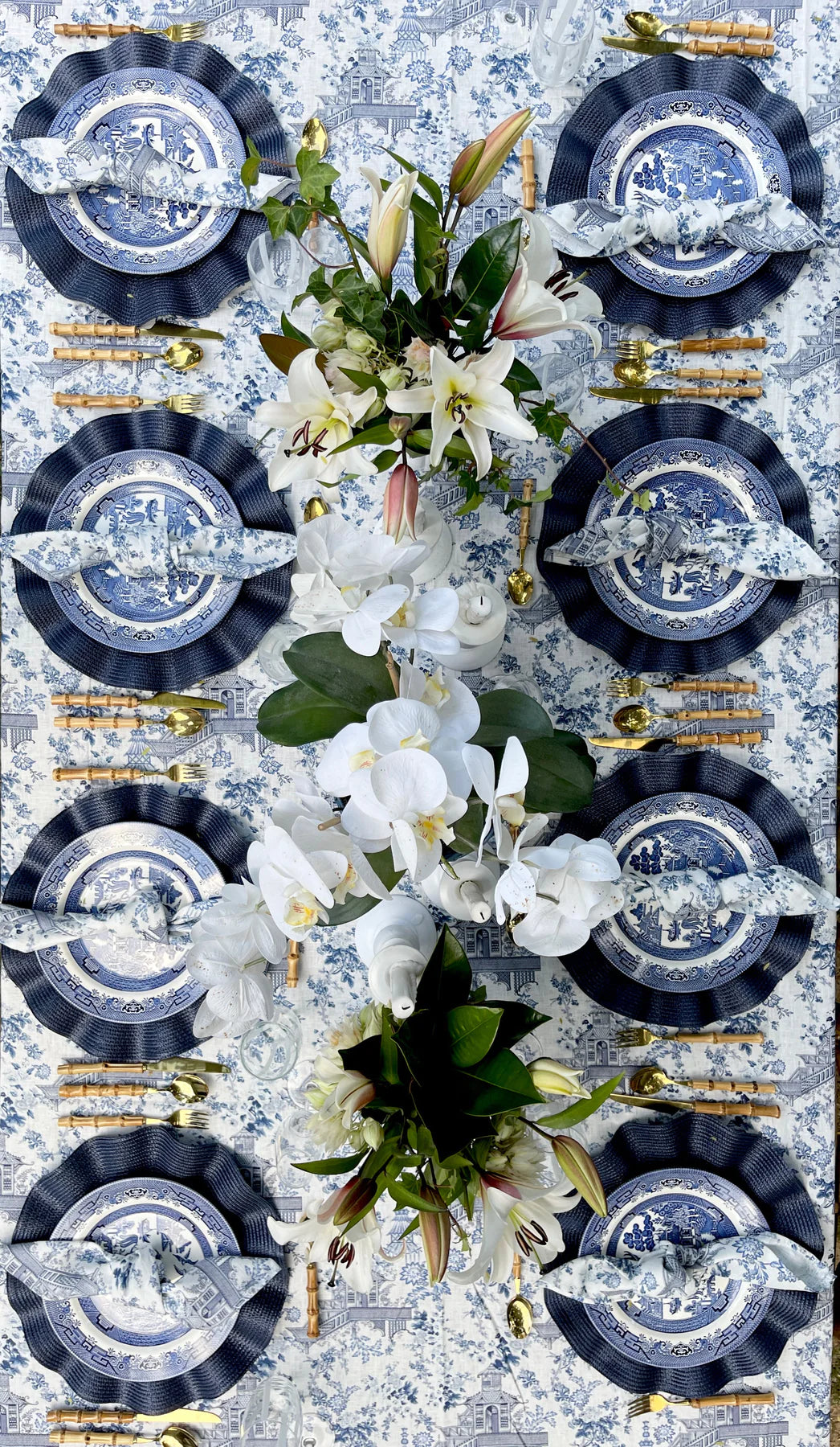 100% Linen Tablecloth Willow 180cm x300cm