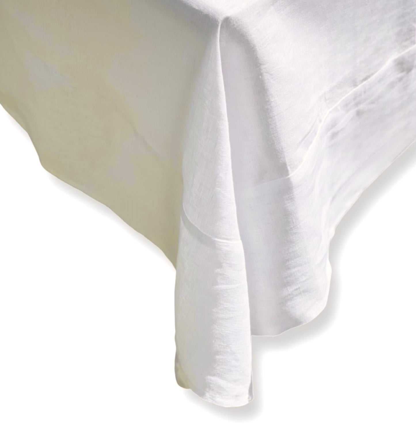 100% Linen Tablecloth Warm White 180cm x 270cm