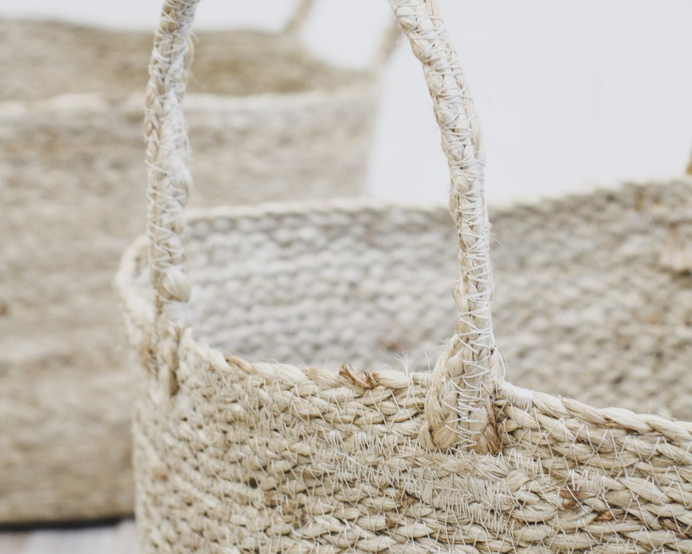 Natural Jute Basket Set of 2