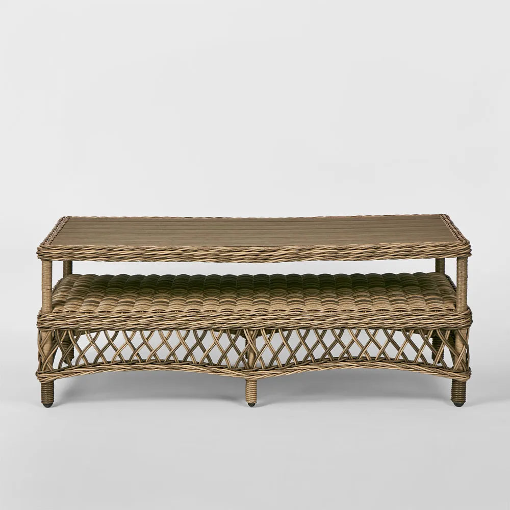 Marco Aluminium Synthetic Wicker Outdoor Coffee Table Natural