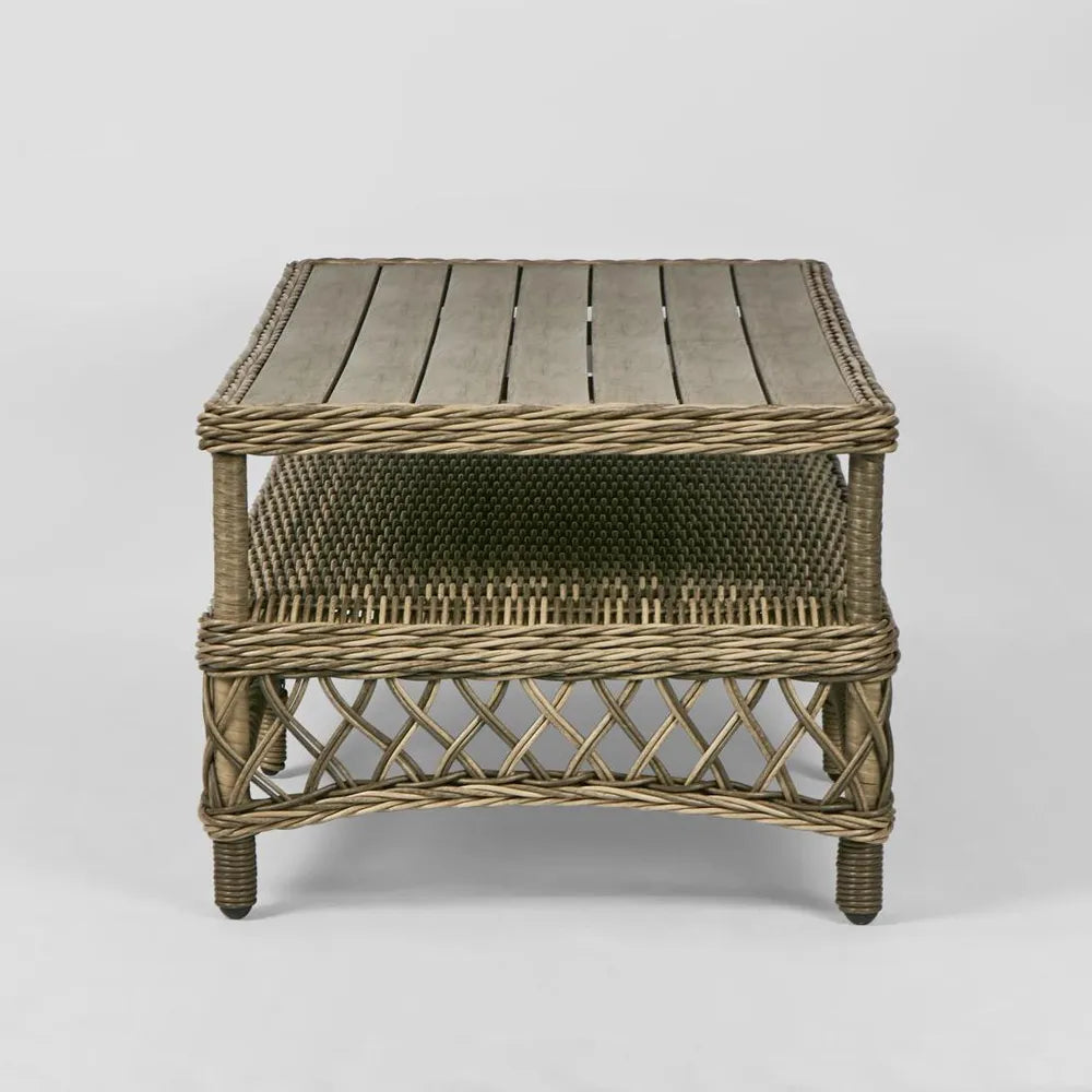 Marco Aluminium Synthetic Wicker Outdoor Coffee Table Natural