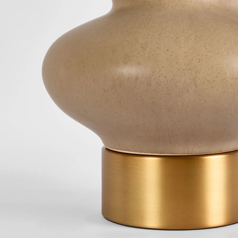 Linden Sandstone Table Lamp & Linen Shade ETA 03/10/2025