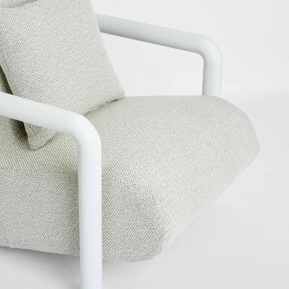 Outdoor Argo Armchair Ecru With White Frame