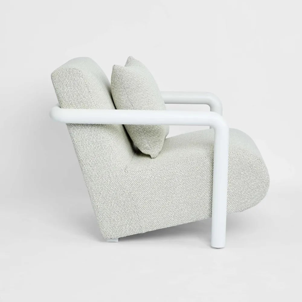 Outdoor Argo Armchair Ecru With White Frame