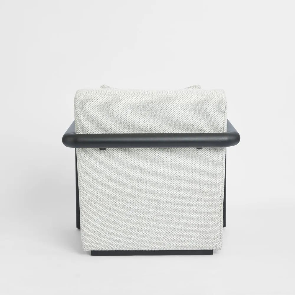 Outdoor Argo Armchair Ecru with black frame