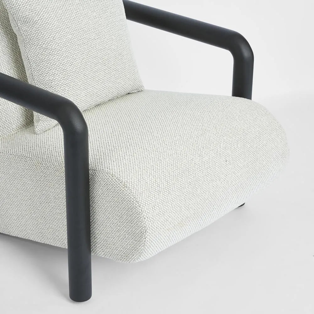 Outdoor Argo Armchair Ecru with black frame