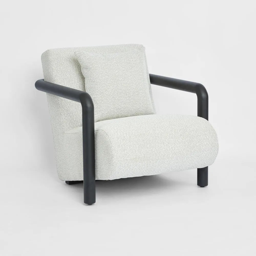 Outdoor Argo Armchair Ecru with black frame
