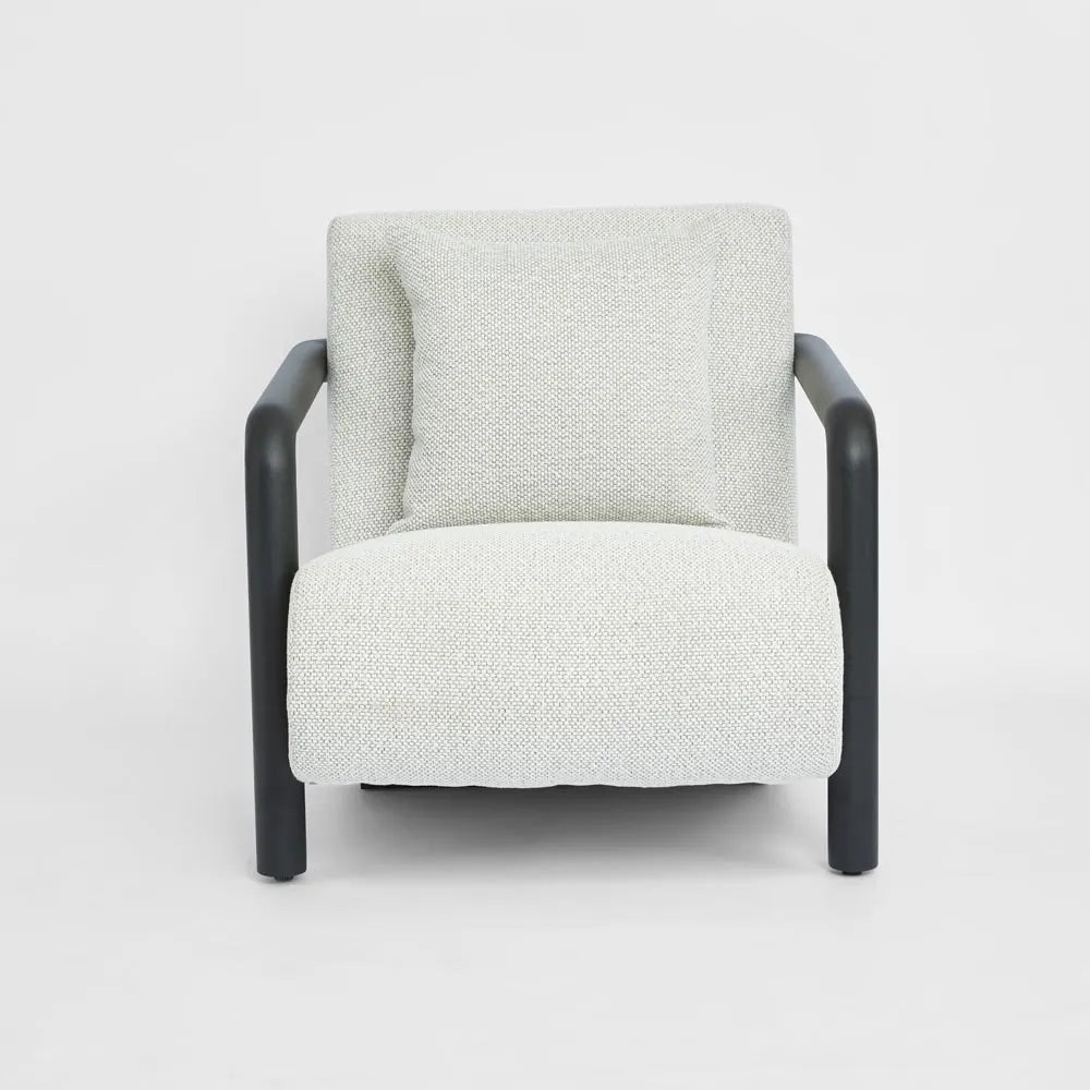 Outdoor Argo Armchair Ecru with black frame
