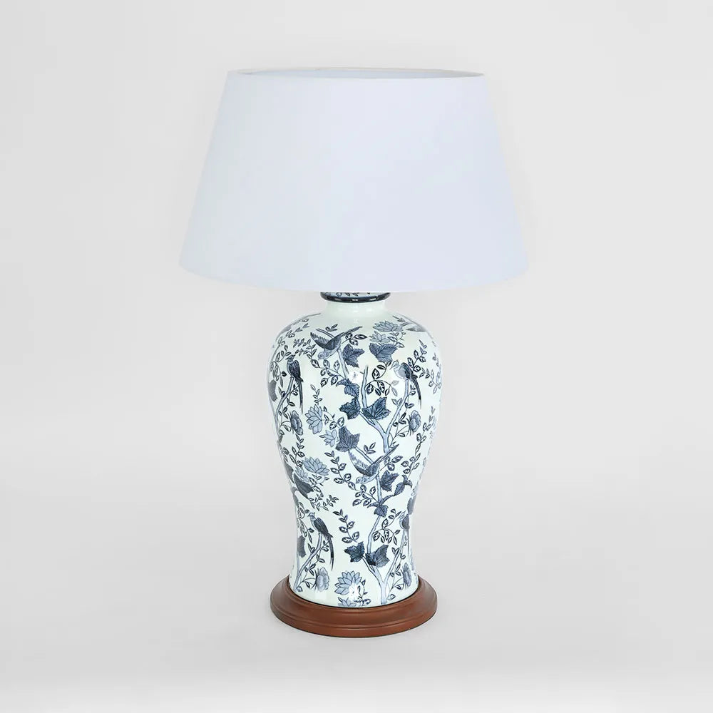 Ashleigh Ceramic Blue & White Table Lamp & Shade ETA 23/10/2025