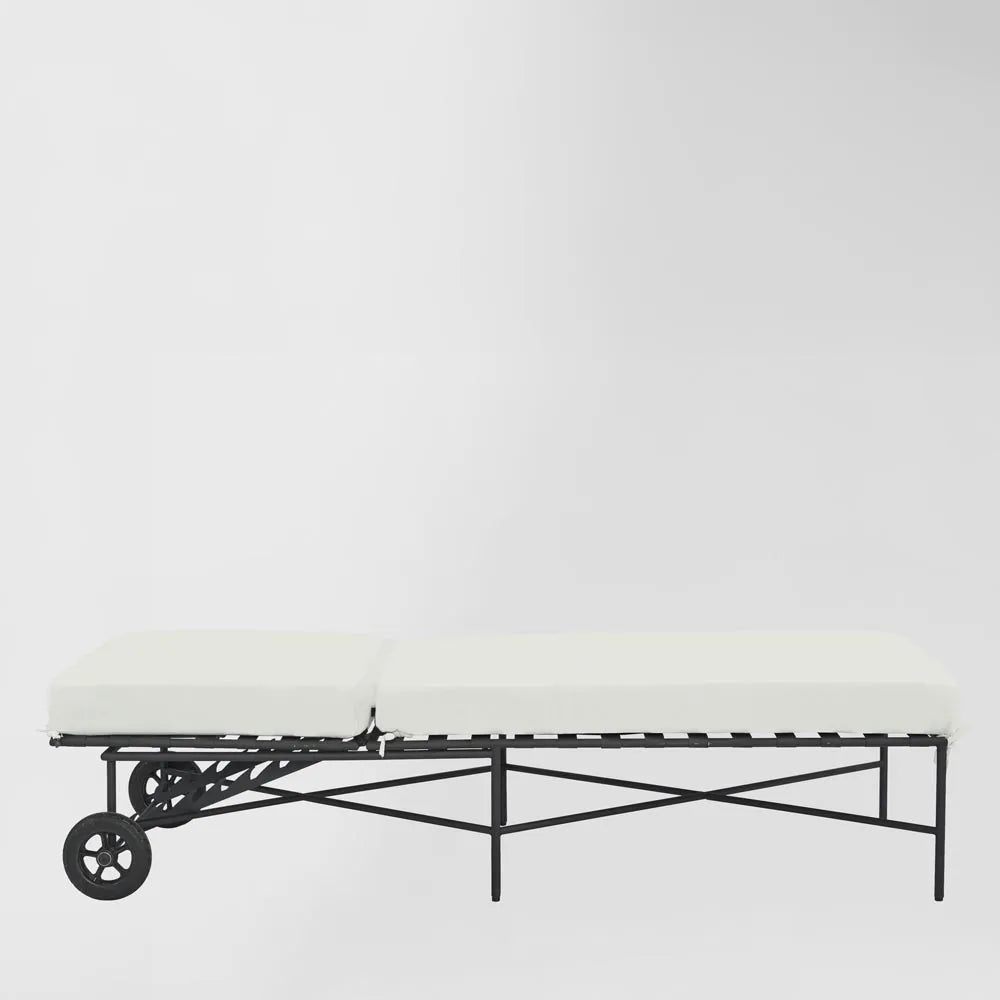 Sheffield Sunlounge Outdoor with White Cushion PRE ORDER ETA 08/10/2025
