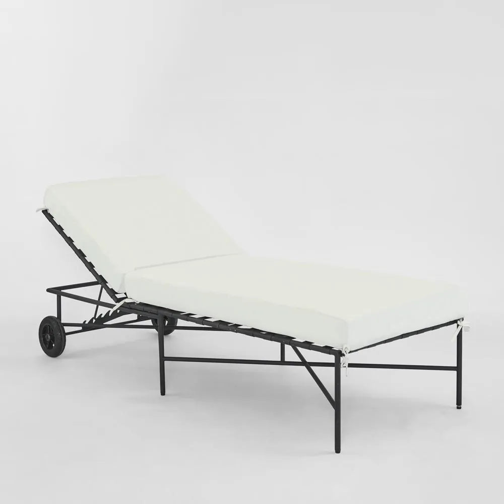 Sheffield Sunlounge Outdoor with White Cushion PRE ORDER ETA 08/10/2025