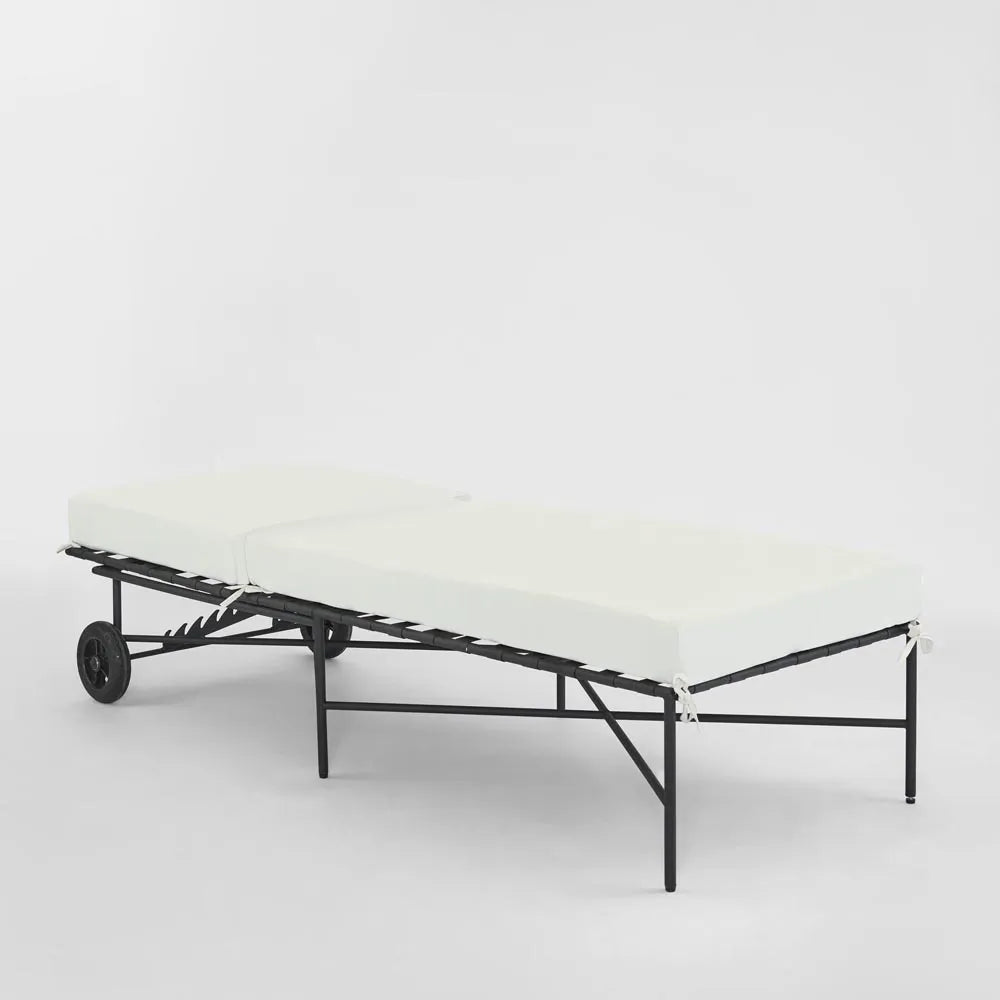 Sheffield Sunlounge Outdoor with White Cushion PRE ORDER ETA 08/10/2025