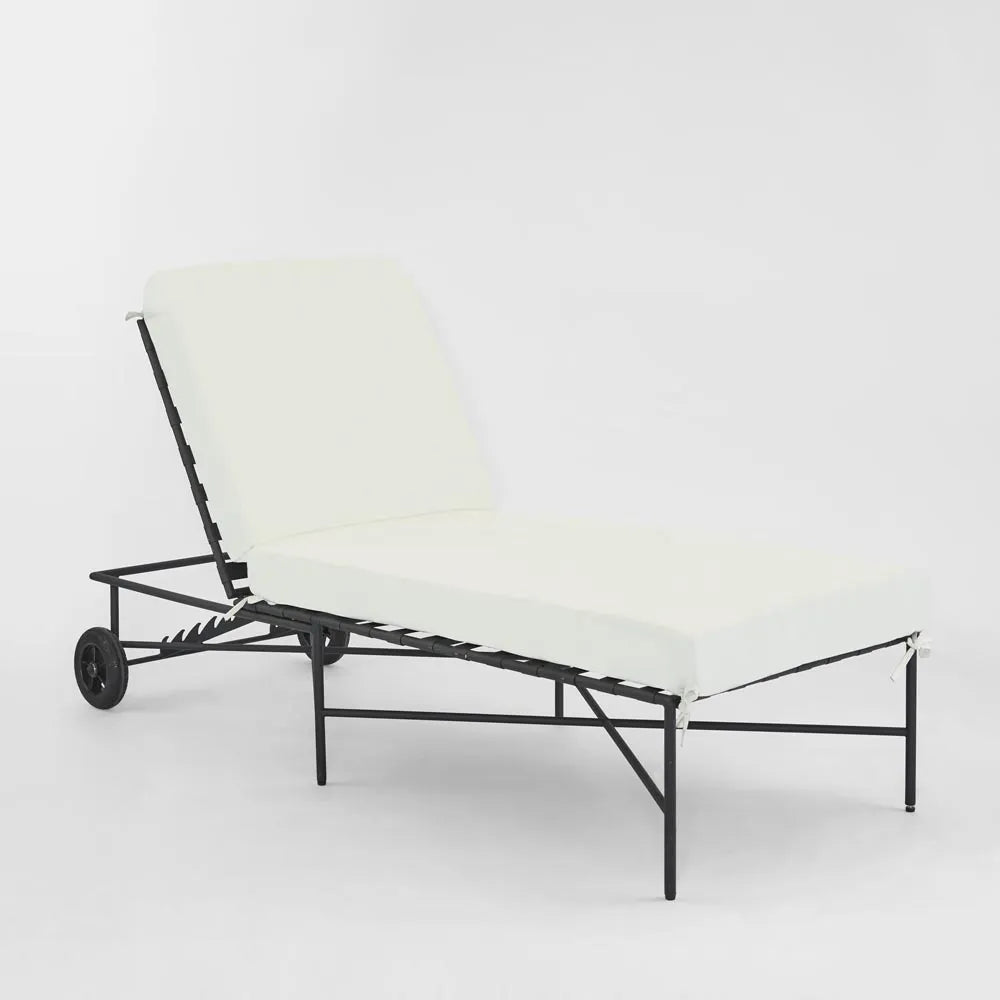 Sheffield Sunlounge Outdoor with White Cushion PRE ORDER ETA 08/10/2025