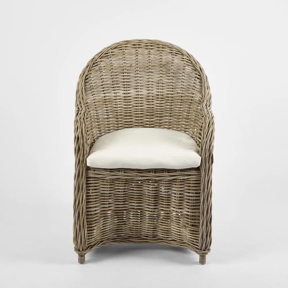 Long Island Wicker ArmChair With Cushion Outdoor Under-Cover PRE- ORDER ETA 27/08/2025