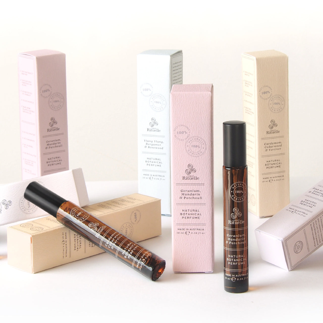 Urban Rituelle Nr perfume & lip gift set Geranium, Mandarin & Patchouli Natural Botanical Perfume