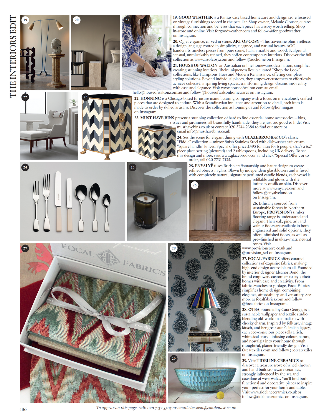 House of Walton Shines! Featured in the Prestigious November 2025 Issue of The World of Interiors Magazine
