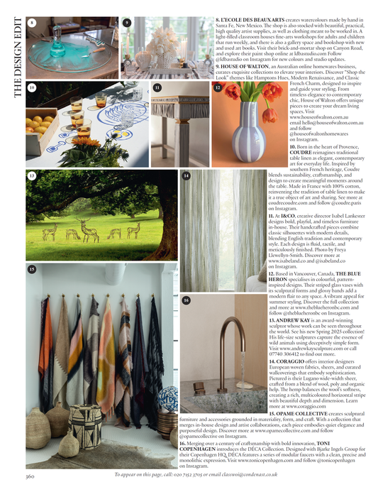 Australian Elegance Goes Global! House of Walton Featured in The World of Interiors October 2025 Issue