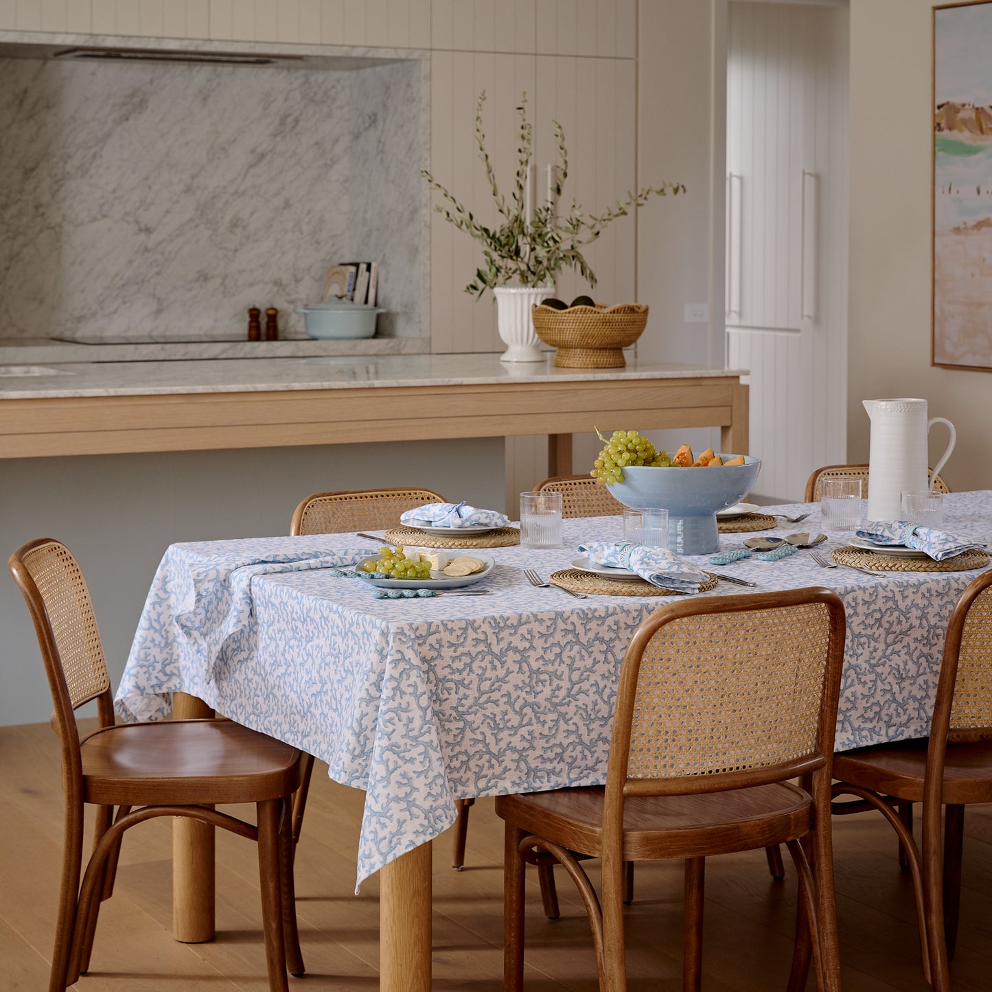 Hayman Blue Tablcloth 150X230CM