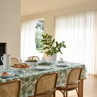 Handblock Print Samara Green Tablecloth 150x230cm