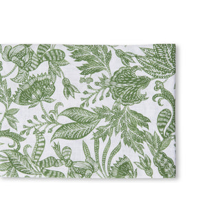 Handblock Print Samara Green Table Runner 35X200CM
