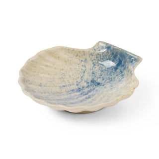 Ceramic Scallop Blue Glazed Dish