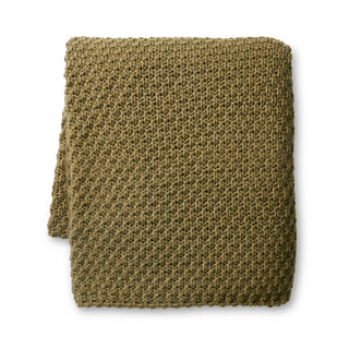 Jarah Olive Thick Knitted Throw 140x175cm